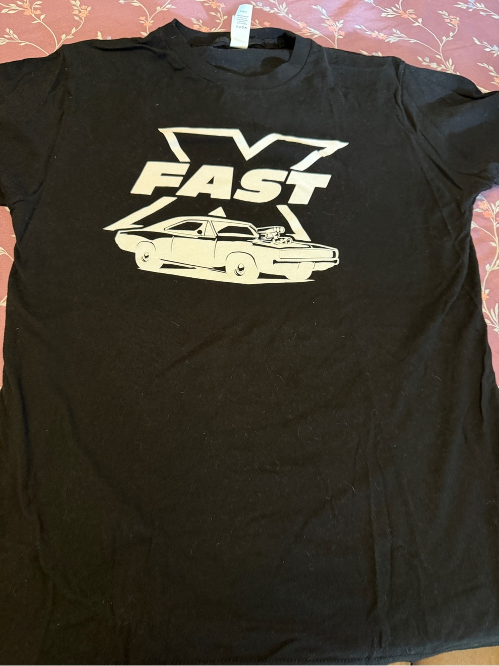 Black Tee with White 'FAST X' Car Graphic
